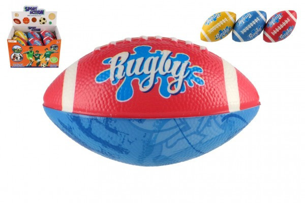 Piłka do rugby owalna piankowa 14cm 3 kolory