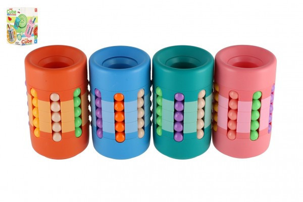 Wieża do puzzli/piórnik plastikowy 10cm 4 kolory w pudełku 7x11x6,5cm