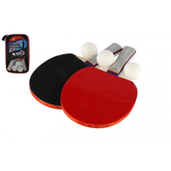 Zestaw do tenisa stołowego i ping-ponga 2 rakietki + 3 piłeczki w etui