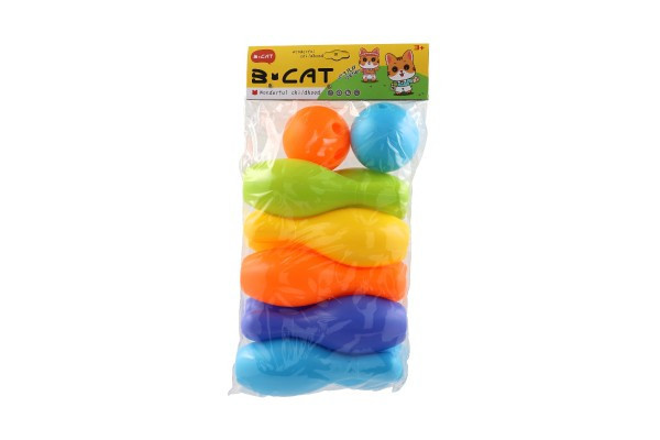 Skittles 10szt + kulki 2szt plastikowe w woreczku 22,5x43cm