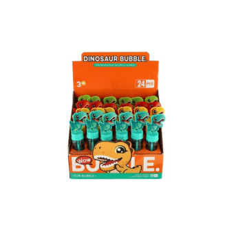 Dmuchawa do baniek mydlanych 40ml dinozaur plastik 14cm 4 kolory