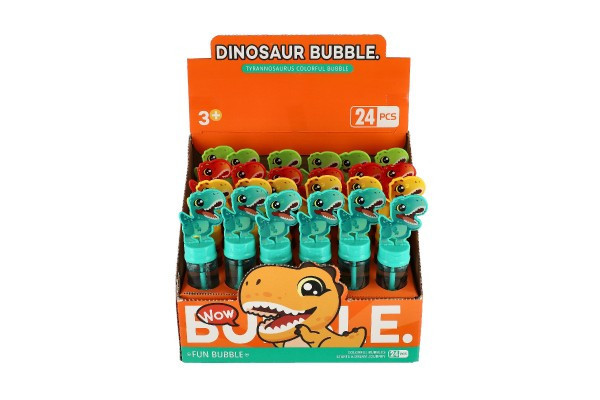 Dmuchawa do baniek mydlanych 40ml dinozaur plastik 14cm 4 kolory