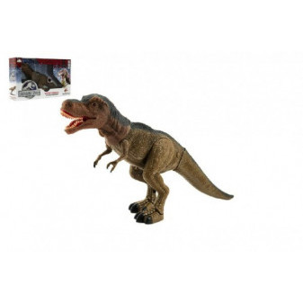 Dinozaur tyranozaur chodzący plastikowy 40cm na bateriach ze światłem i dźwiękiem w pudełku