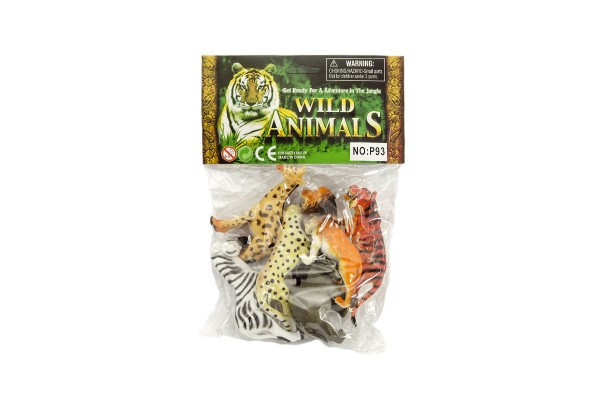 ZOO zwierzęta safari 6 szt plastik 10cm w woreczku