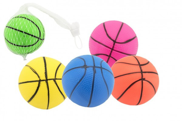 Gumowa piłka do koszykówki 8,5 cm 5 kolorów w siatce