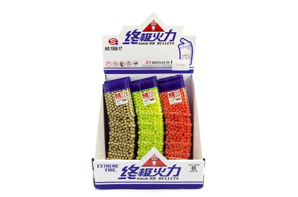 Naboje do pistoletu 800 sztuk 6mm plastikowe 6 kolorów w plastikowym pudełku 7x17cm