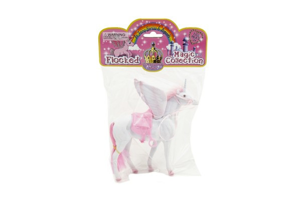 Figurka konia jednorożca ze skrzydłami 18cm 2 kolory w woreczku