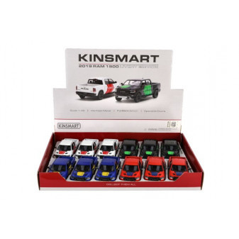 Kinsmart Car 2019 Dodge RAM 1500 Metal/Plastik 13cm 4 kolory Wycofać 12 sztuk w pudełku