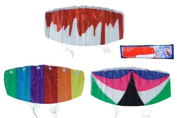 Spadochron latający Dragon nylon 120x55cm zestaw 3 kolory w torbie