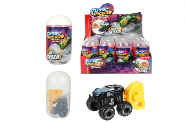 Minisamochód terenowy z plastikowym rozrusznikiem 4cm w plastikowym jajku 5x10cm