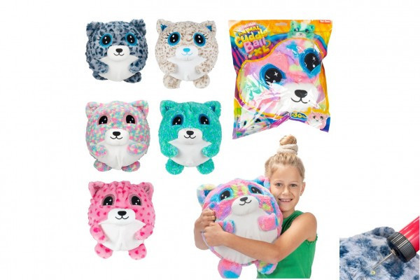 Piłka dmuchana pluszowa zwierzątko 30cm mieszanka gatunków w torbie 12m+
