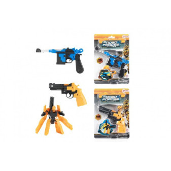 Pistolet/robot Transformer plastik 14-16cm 2 kolory na karcie