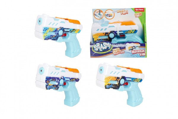 Pistolet na wodę plastikowy 16cm 3 kolory w pudełku 17x5,5x14,5cm