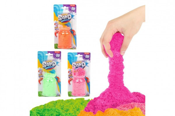 Magiczny piasek, plastelina kreatywna wolno płynąca, slime 25g, 3 kolory na karcie 9x18cm