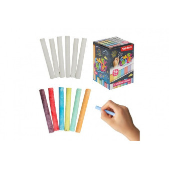 Tablice kredowe 36szt białe + kolorowe 8cm w pudełku 6x9x6cm 24m+