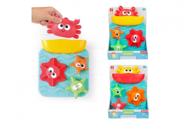 Młyn wodny z przyssawką do wanny plastik 17x23cm 2 kolory w kartonie 18x24,5x6cm 12m+
