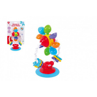Młynek wodny z przyssawką do wanny grzechotka plastikowa 19cm na karcie 6m+