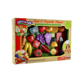 Krajalnica do owoców i warzyw 40x27x6cm z plastikowymi naczyniami 25 szt w pudełku