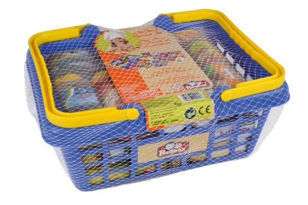 Koszyk zakupowy z zakupami 23 szt. plastikowy 28x13x21cm oczka