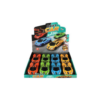 Samochód wyścigowy drifting plastikowy 16cm na kole zamachowym 4 kolory