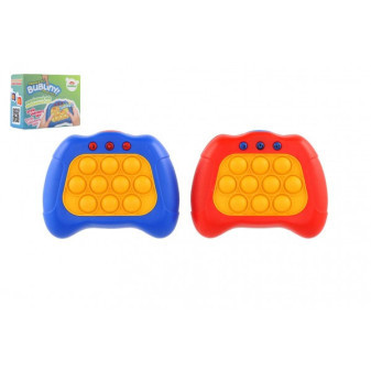 Bubble pops Gra obserwacyjna z silikonu do pękających baniek, zasilana bateriami, 2 kolory, w pudełku, 13x10,5x5,5c