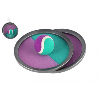 Gra Lambada/Łap piłkę z piłką na rzep 19 cm zielono-fioletowa w siatce