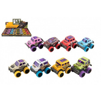 Auto metal/plastik 6cm do przewijania 8 rodzajów 24 szt. w kartonie