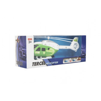 Helikopter/Helikopter do naciągania plastiku 21cm 3 kolory w pudełku 24x9x7cm