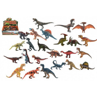 Dinozaur plastikowy 11-14cm mix gatunków 24 szt w pudełku
