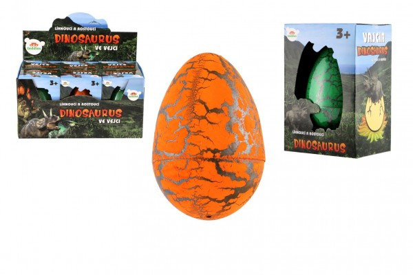 Jaja wylęgające się i rosnące plastikowe dinozaury 2 kolory w pudełku 10x15cm 6 szt w pudełku