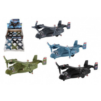 Helikopter transportowy metal/plastik 14x17cm do odciągania nietoperza. z dźwiękiem, światło 4 kolory 12 szt