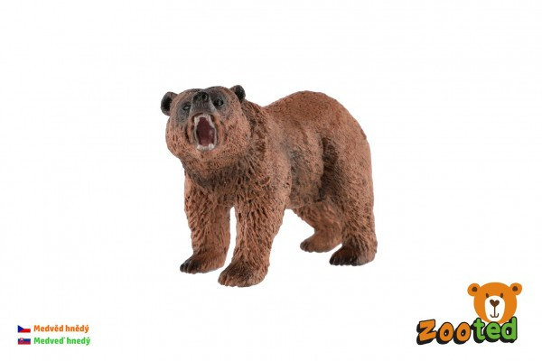 Niedźwiedź brunatny zooted plastik 12cm w torbie