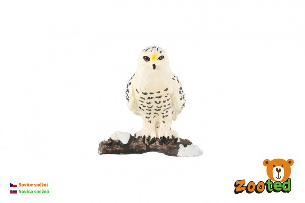 Sowa śnieżna zooted plastik 5cm w woreczku