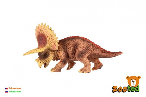 Triceratops mały zooted plastik 14cm w torbie