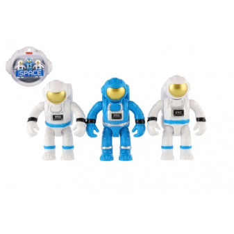 Kosmonauta/astronauta figurka 3szt plastik 7cm na karcie 19x17x4cm