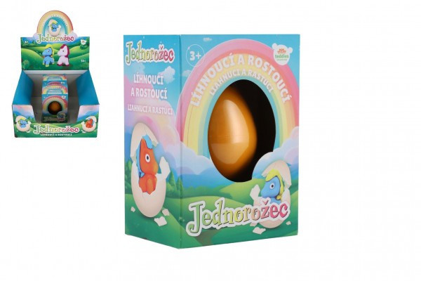 Jajko do wykluwania i hodowania jednorożca 6cm w pudełku 8x11cm