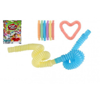 Zestaw tub/rurek rozciągliwych 6 sztuk plastikowych w woreczku 18x24x2cm