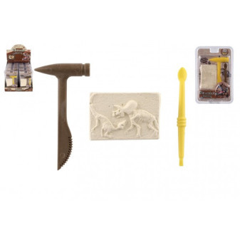 Mały archeolog dinozaur skamieniały plastik 2 kolory w blistrze 12,5x19x5cm