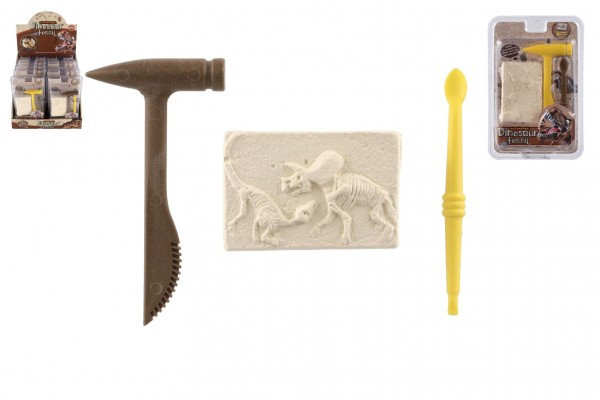 Mały archeolog dinozaur skamieniały plastik 2 kolory w blistrze 12,5x19x5cm