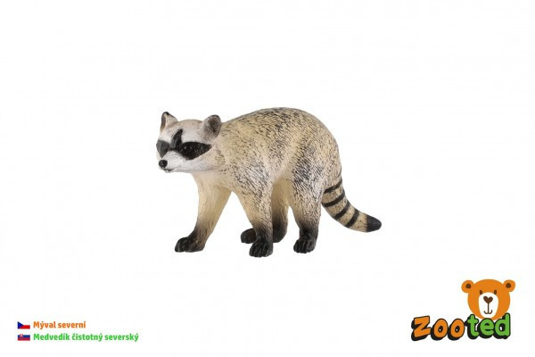 Szop pracz północny zooted plastikowy 8cm w torbie