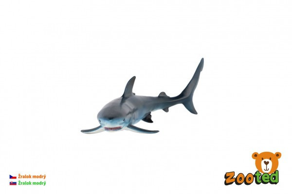 Shark niebieski zooted plastikowy 15 cm w torbie
