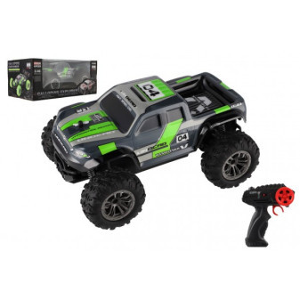 Samochód RC do odbioru terenowego z tworzywa sztucznego 25 cm 2,4 GHz na baterie szaro-zielony w pudełku 32x14x18 cm