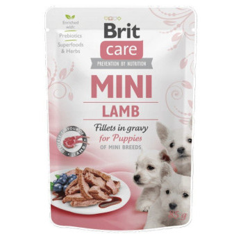 Opakowanie Brit Care Mini Puppy Filety jagnięce w sosie 85g