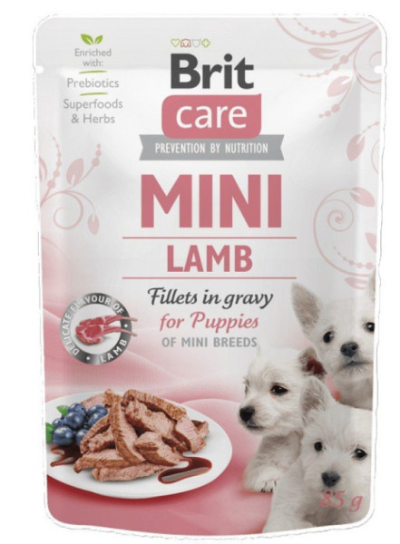 Opakowanie Brit Care Mini Puppy Filety jagnięce w sosie 85g