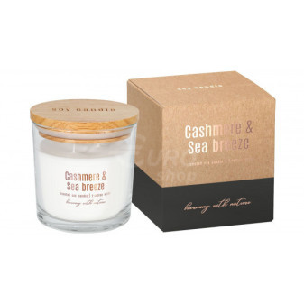 Luksusowa sojowa świeca zapachowa w szkle Kashmir-morska bryza SN73-327