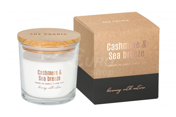 Luksusowa sojowa świeca zapachowa w szkle Kashmir-morska bryza SN73-327