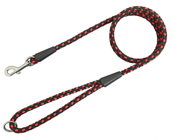 HUHUBAMBOO smycz KNOT linka 1x150cm, czarno-czerwona