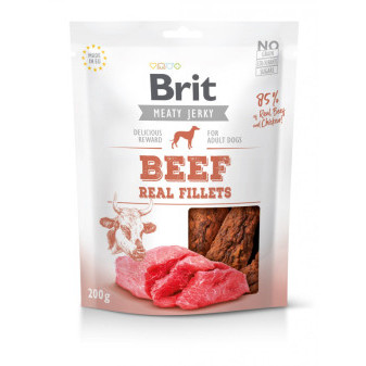 Brit Jerky Beef Fillets 200g