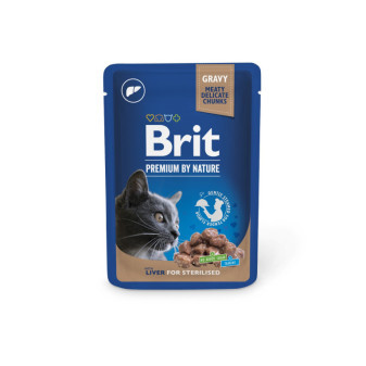 Woreczki dla kota Brit premium Wątróbka sterylizowana 100 g