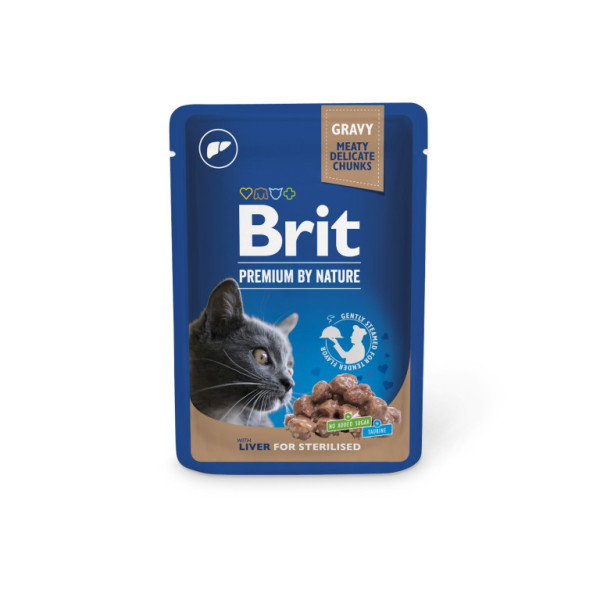 Woreczki dla kota Brit premium Wątróbka sterylizowana 100 g